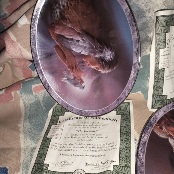 2 LEE BOGLE NATIVE AMERICAN PLATES - Picture 10 of 10